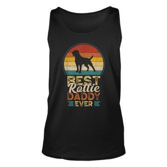 Mens Best Rottie Daddy Ever Fathers Day Rottweiler Dog Dad Unisex Tank Top - Thegiftio UK