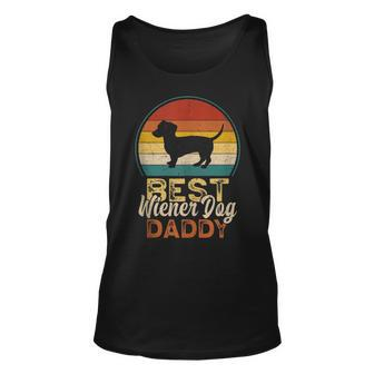 Mens Best Wiener Dog Daddy Fathers Day Dachshund Dad Unisex Tank Top - Thegiftio UK