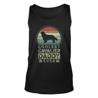 Mens Coolest Cavalier Daddy Ever Fathers Day Spaniel Dog Dad Unisex Tank Top - Thegiftio UK
