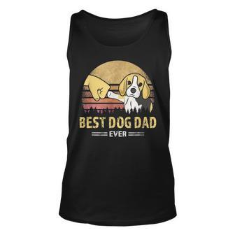 Mens Cute Best Beagle Dad Ever Retro Vintage Puppy Lover Design Unisex Tank Top - Seseable