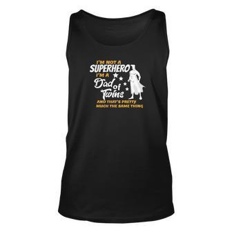 Mens Dad Of Twins Funny Gift For Twins Father Shirt Men Women Tank Top Graphic Print Unisex - Thegiftio UK