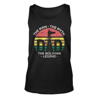 Mens Dad The Man The Myth The Bolivian Legend Bolivia Vintage Unisex Tank Top - Seseable