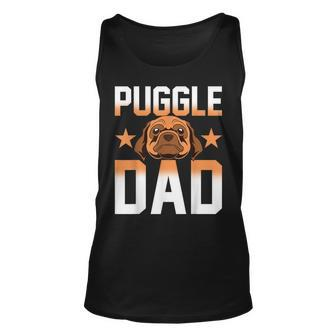 Mens Daddy Puggle Dad Dog Owner Dog Lover Pet Animal Puggle Unisex Tank Top | Mazezy