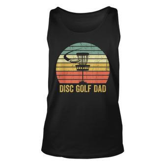 Mens Disc Golf Dad Vintage Fathers Day Frisbee Golfer Retro Unisex Tank Top - Seseable