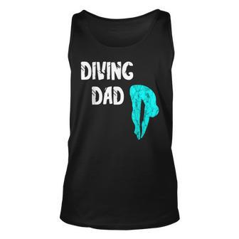 Mens Diving Dad Springboard Swimming Platform Diver Papa Dive Unisex Tank Top - Seseable