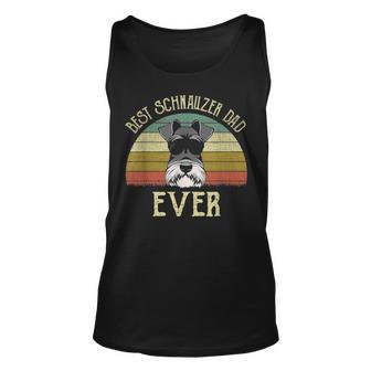 Mens Dog Vintage Best Schnauzer Dad Ever T Fathers Day Gifts Unisex Tank Top - Seseable