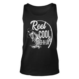 Mens Fathers Day Gift Funny Fishing Reel Cool Father In Law Unisex Tank Top - Thegiftio UK