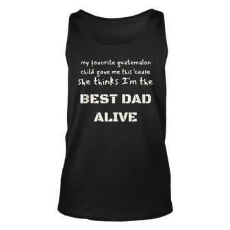 Mens Favorite Dad Best Father My Favorite Child Gift Fathers Day Unisex Tank Top - Thegiftio UK