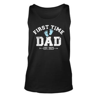 Mens First Time Dad 2023 Pregnancy Announcement Unisex Tank Top - Seseable