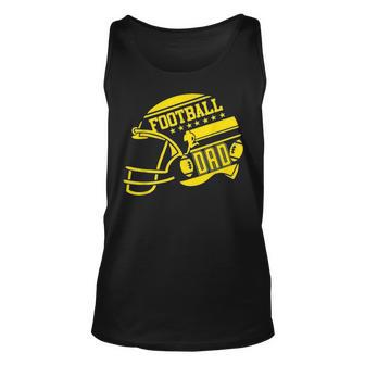 Mens Football Dad Helmet For Men Proud Fathers Day College Season Unisex Tank Top - Seseable