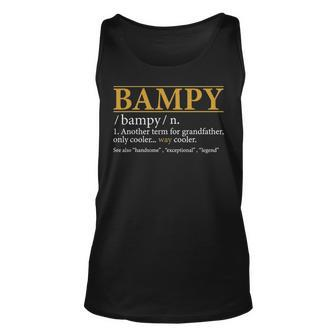 Mens Funny Bampy Definition Fathers Day Gift Grandpa Gift Unisex Tank Top - Seseable