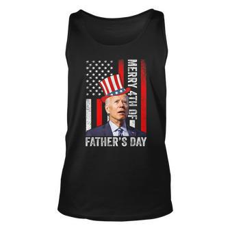 Mens Funny Joe Biden Merry 4Th Of Fathers Day 4Th Of July Us Flag Unisex Tank Top - Thegiftio UK