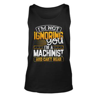 Mens Funny Machinist Operator Vintage Fathers Day Gift For Dad Unisex Tank Top - Seseable