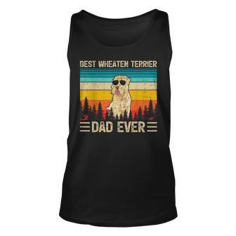 Mens Funny Vintage Best Wheaten Terrier Dad Ever Fathers Day Unisex Tank Top - Seseable