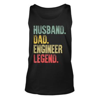 Mens Funny Vintage Husband Dad Engineer Legend Retro Unisex Tank Top - Seseable
