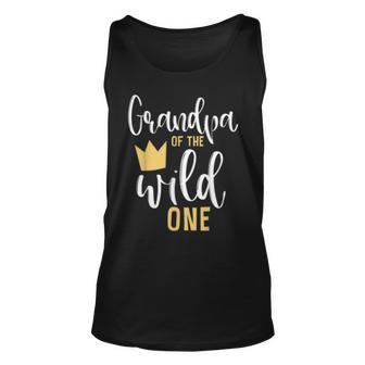 Mens Grandpa Of The Wild One Matching 1St Birthday First Thing Unisex Tank Top - Seseable