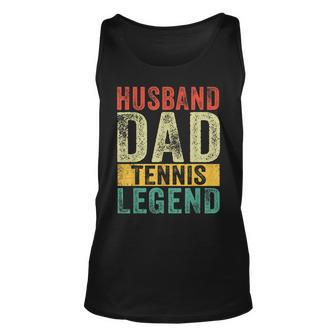 Mens Husband Dad Tennis Legend Fathers Day Vintage Unisex Tank Top - Seseable