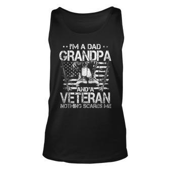 Mens Im A Dad Grandpa And A Veteran Veteran Grandpa Unisex Tank Top - Seseable
