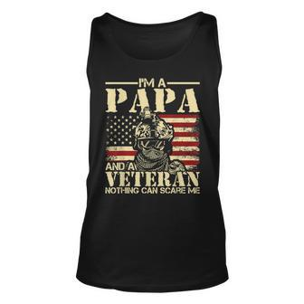 Mens Im A Papa And A Veteran - Patriotic Usa American Flag Unisex Tank Top - Seseable