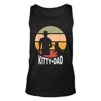 Mens Kitty Dad Vintage Cat Father Kitty Daddy Unisex Tank Top - Seseable