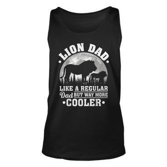 Mens Lion Dad Like A Regular Dad Funny Lion Fathers Day Unisex Tank Top - Thegiftio UK