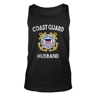 Mens Mens Us Coast Guard Husband Military Pride T Unisex Tank Top - Seseable