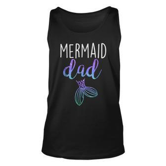 Mens Mermaid Dad Mermaid Birthday Party Shirt Unisex Tank Top | Mazezy DE