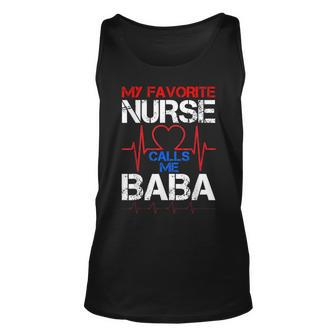 Mens My Favorite Nurse Calls Me Baba Cool Vintage Nurse Dad Unisex Tank Top - Seseable