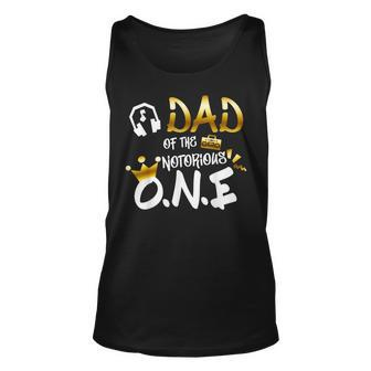 Mens Old School Funny Hip Hop Dad Of The Notorious One Unisex Tank Top - Thegiftio UK