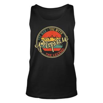 Mens Papaw The Man The Myth The Legend Fathers Day Gift Unisex Tank Top - Seseable