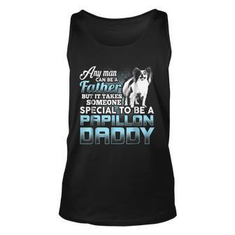 Mens Papillon Daddy Fathers Day Gift Papillon Lovers Unisex Tank Top | Mazezy