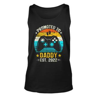 Mens Promoted To Daddy Est 2023 First Time Daddy Unisex Tank Top - Seseable