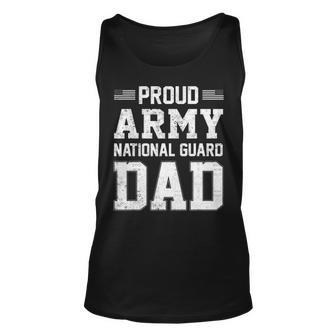 Mens Proud Army National Guard Dad American Flag Patriotic Gift Unisex Tank Top - Seseable