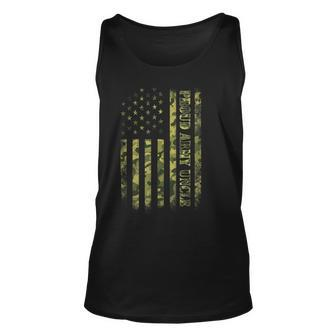Mens Proud Army Uncle American Flag Camouflage Military Unisex Tank Top - Seseable