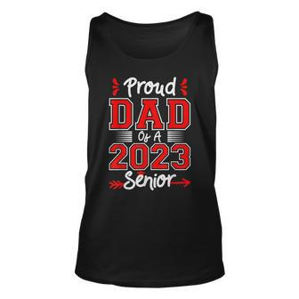 Mens Proud Dad Of A 2023 Senior Graduation Her Him High School Unisex Tank Top - Thegiftio UK