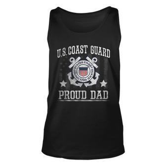 Mens Proud Dad Us Coast Guard - Uscg T Unisex Tank Top - Seseable