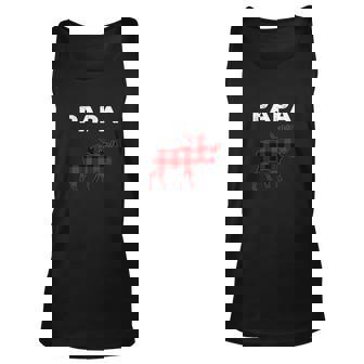 Mens Red Plaid Papa Moose Matching Family Christmas Pajama Gift Men Women Tank Top Graphic Print Unisex - Thegiftio