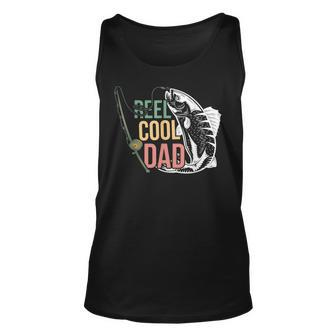 Mens Reel Cool Dad Fathers Day Fisherman Fishing Vintage Unisex Tank Top - Seseable