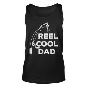 Mens Reel Cool Dad Fishing Daddy Fathers Day Gift Shirt Unisex Tank Top | Mazezy