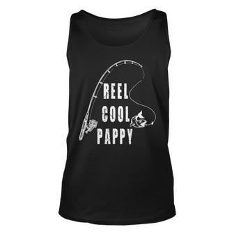 Mens Reel Cool Pappy Fishing Gift T For Fathers Day T Unisex Tank Top - Seseable