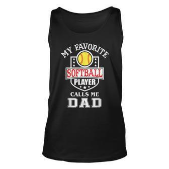Mens Softball Dad Fathers Day Gift V2 Unisex Tank Top - Seseable