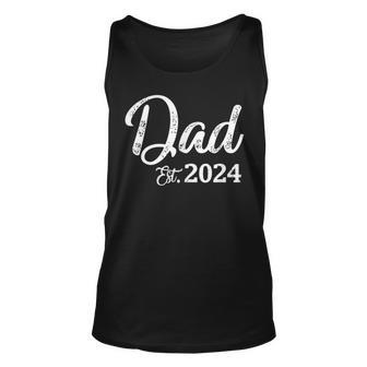 Mens Soon To Be Dad Est 2024 Fathers Day New Dad Vintage Mens Unisex Tank Top - Thegiftio UK