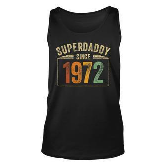 Mens Superdaddy Since 1972 Dad Gifts Fathers Day Unisex Tank Top - Thegiftio UK