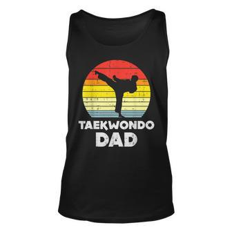 Mens Taekwondo Dad Sunset Retro Korean Martial Arts Men Gift Unisex Tank Top - Seseable