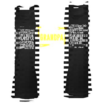 Mens The Man The Myth Legend Motivator Grandpa Fathers Day Unisex Tank Top - Thegiftio
