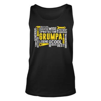 Mens The Man The Myth Legend Motivator Grumpa Fathers Day Unisex Tank Top - Thegiftio