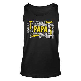Mens The Man The Myth Legend Motivator Papa Fathers Day Unisex Tank Top - Thegiftio