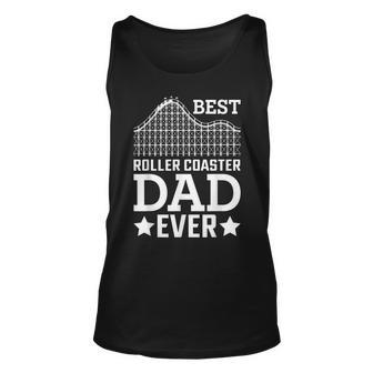 Mens Theme Park Fathers Day - Best Roller Coaster Dad Ever Unisex Tank Top - Thegiftio UK