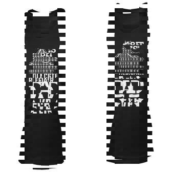 Mens Theme Park Fathers Day - Best Roller Coaster Dad Ever Unisex Tank Top - Thegiftio UK