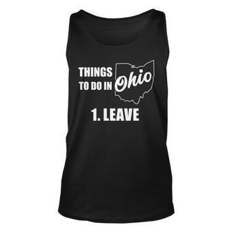 Mens Things To Do In Ohio Leave Unisex Tank Top - Seseable